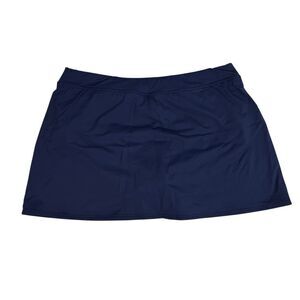 Lands End Swim Skirt with built-in briefs dark blue size 16 347223